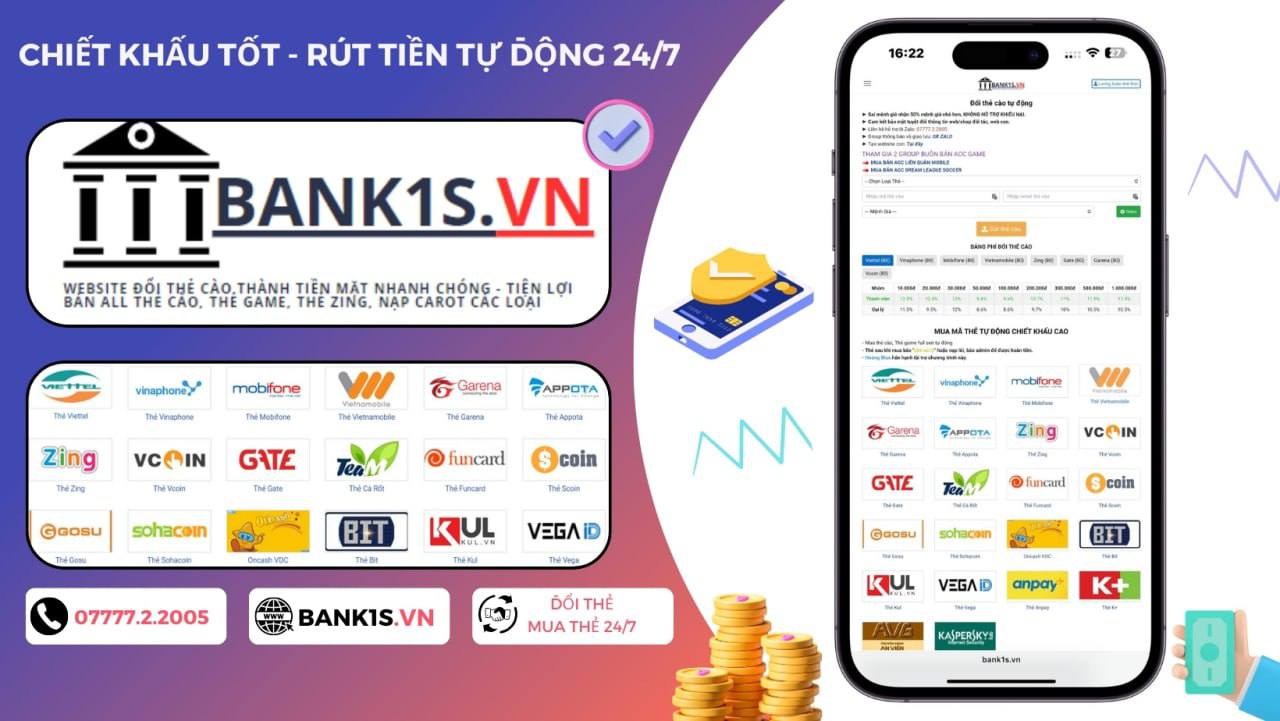 Giới thiệu về dịch vụ đổi thẻ cào tại Bank1s.vn